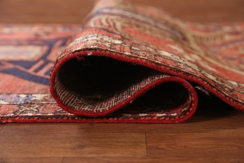 Geometric Heriiz Tribal Traditional Hand-made 9ft Hallway Runner Rug 3x9 Carpet - Picture 13 of 20