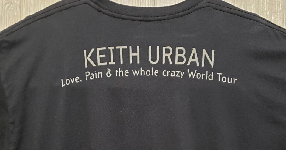 Camiseta Keith Urban Para Hombre XL Concierto Amor Dolor Todo Loco Gira Mundial Hank Evie Foto 4 de 4