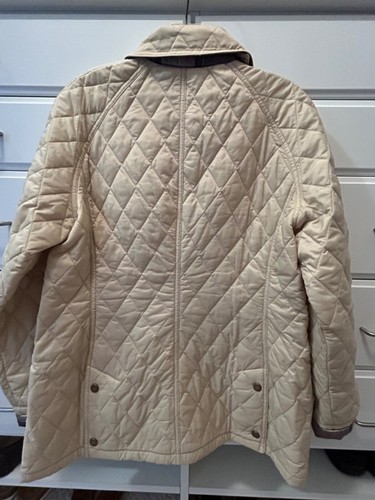 Barbour Summer Beadnell Women's Quilted Jacket LQU0519CR51 Cream US 10  - Picture 3 of 5