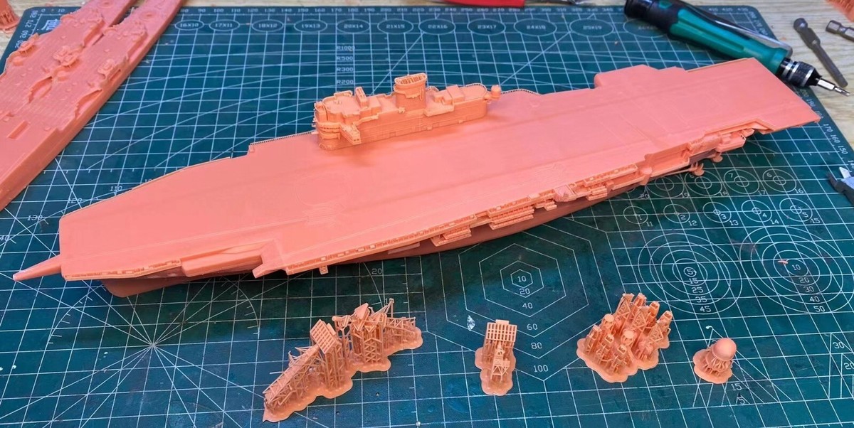 3D Printed 1/700 HMS Ark Royal R09 Aircraft Carrier (waterline