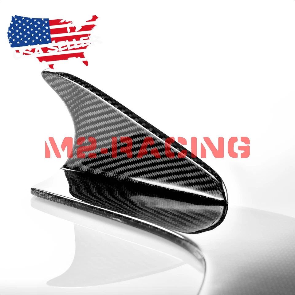 Kit de labios de parachoques delantero de fibra de carbono real estilo aleta de tiburón difusor divisor Canard Foto 2 de 4