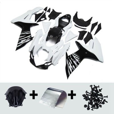 Injection Black White Fairing Kit for 2011-2021 Suzuki GSXR600 GSXR750 Bodywork