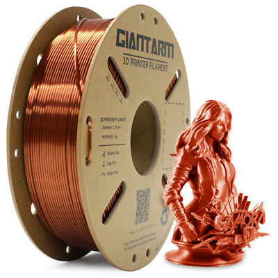 GIANTARM 3D Drucker Filament Seidig Kupfer PLA 1KG/Rollen 1.75MM Glänzend PLA DE