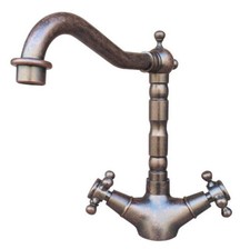 Rome Red Antique Copper Bath Kitchen Bar Vessel Sink Swivel Faucet Tap snn009