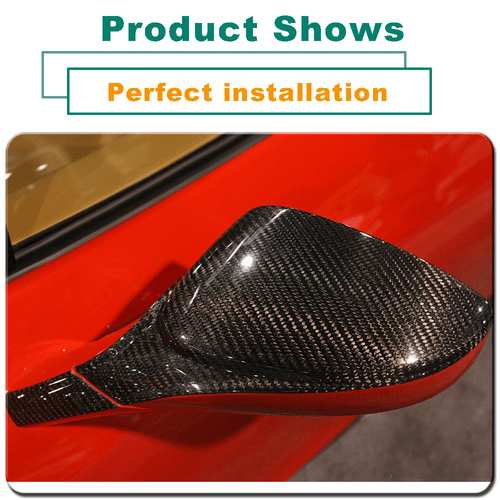 Tapas de espejo exterior de carbono Mirror Cover para Ferrari 458 Italia Spider - Imagen 6 de 13