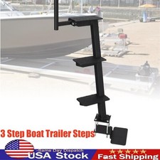 3 Step Boat Trailer Steps Heavy Duty 460 LBS Capacity Boat Steps with Handle