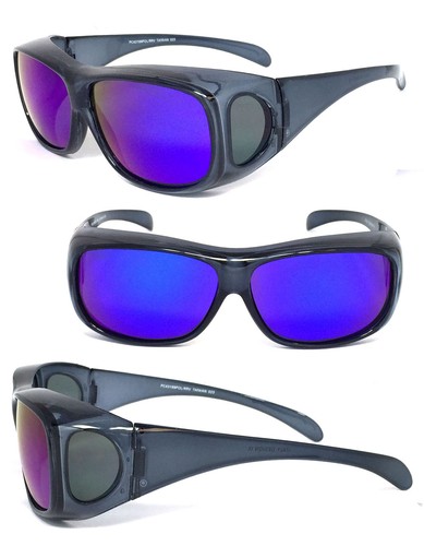 1 oder 2 Paar polarisierte verspiegelte Gläser PASSEND ÜBER Sonnenbrille Abdeckung Rx Brille UV 400 - Bild 12 von 25
