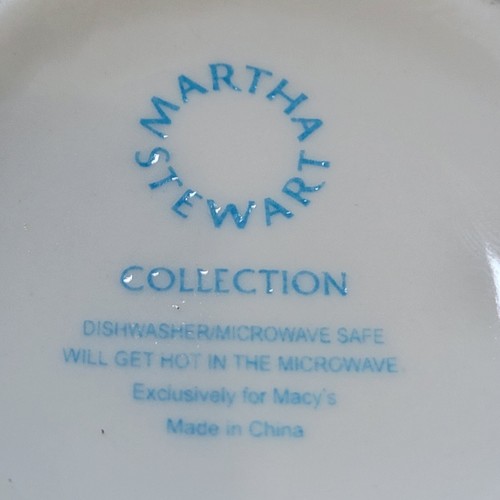 Martha Stewart Collection Harvest Border Ice Cream Bowl Set Of 3 White 4" - Picture 4 of 4
