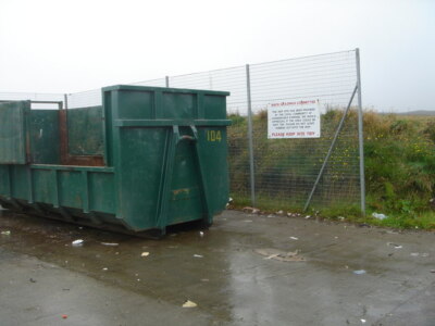Photo 6x4 Community Waste Facility Bac Community waste skip on the Back C c2007
