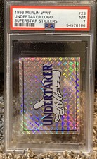 1993 Merlin WWF Sticker #23 The Undertaker Logo PSA 7 POP 1