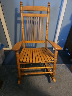 Vintage Spindle Back Cracker Barrel Rocking Chair