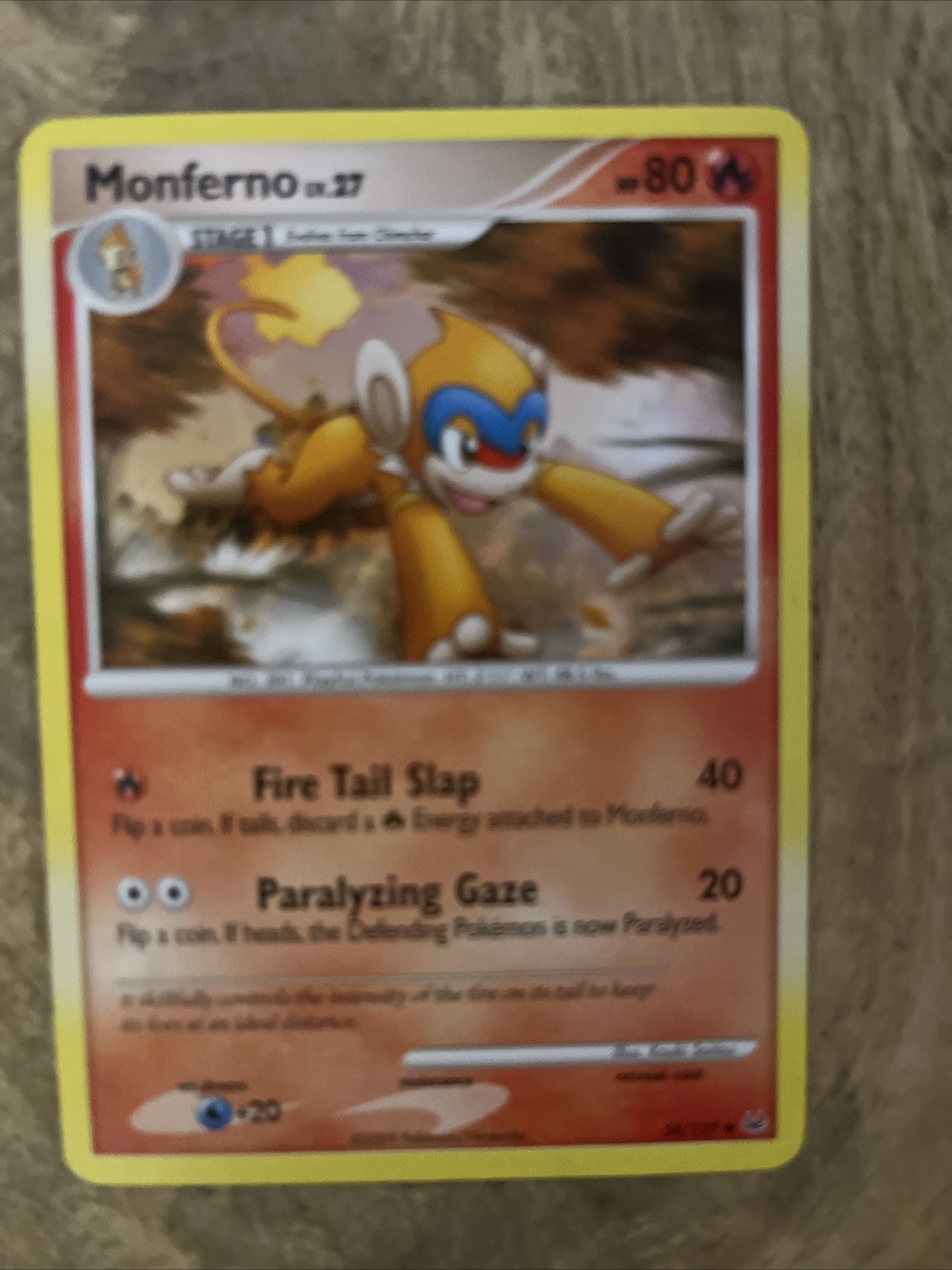 Pokémon TCG Monferno Platinum 56 Regular Uncommon