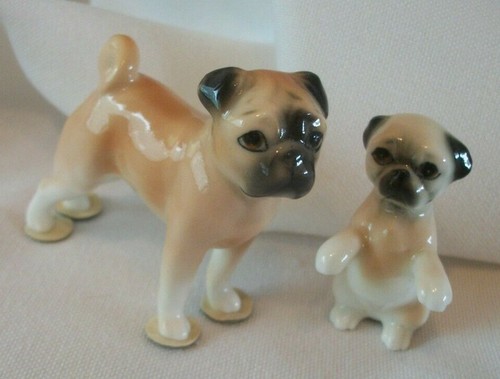 Vintage Miniature Bone China Dogs Figurines