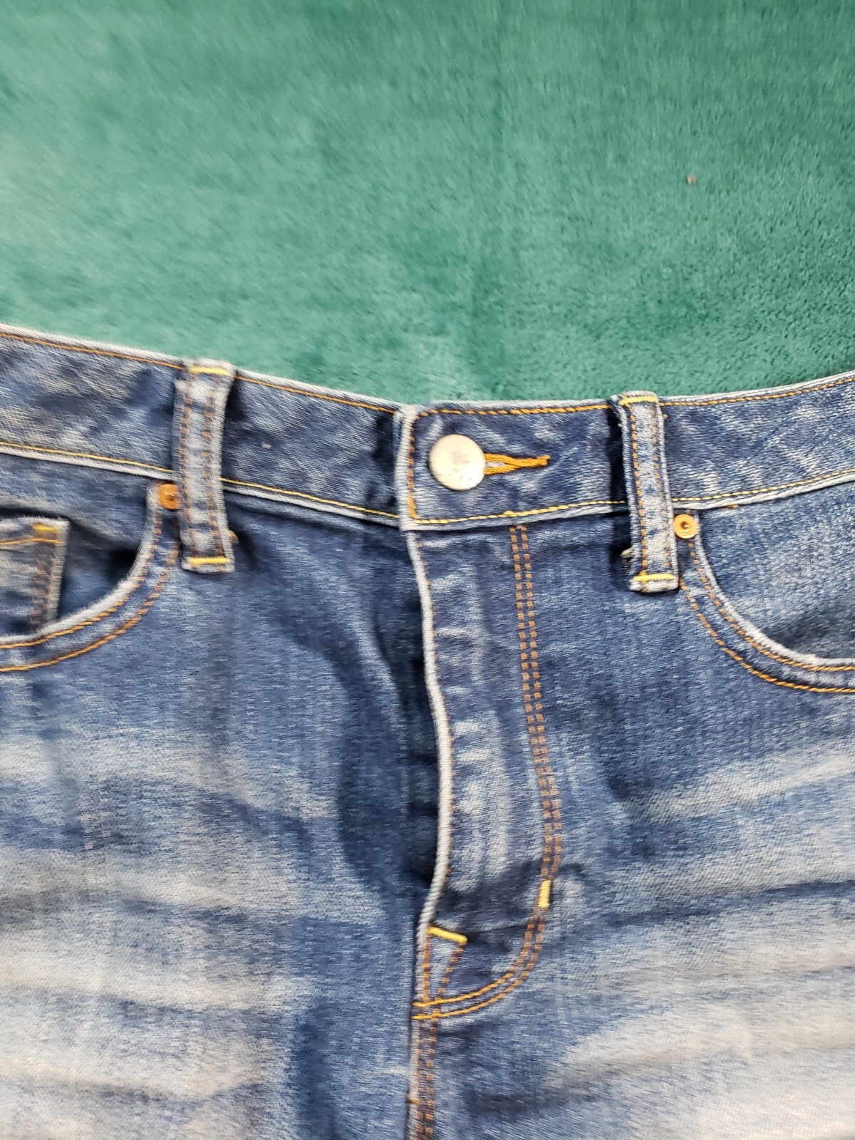 Gap Shorts Sz 6 Womens Blue Ladies Stretch Mid Rise Bermuda Slim Cut Off