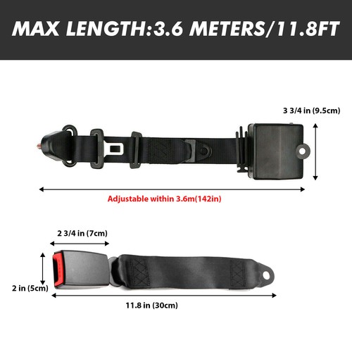 Retractable 3 Point Seat Belt Car Vehicle Adjustable For Dodge Journey 2009-2011 - Picture 13 of 22