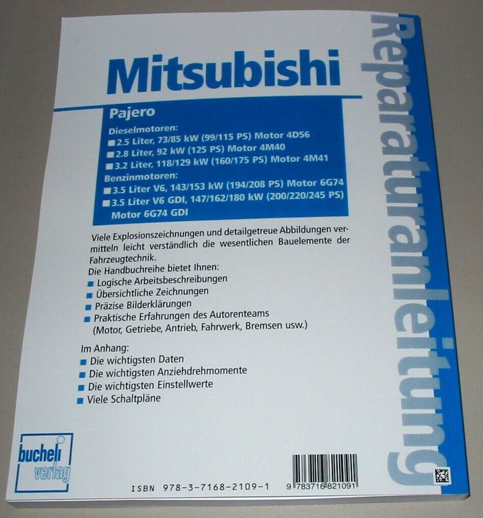 Thumbnail - Reparaturanleitung Mitsubishi Pajero Typ V 60 1999 - 2003 Reparatur