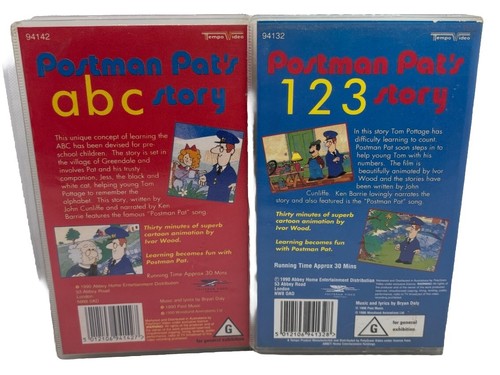 Postman Pat a b c & 1 2 3 Story VHS Video Kids TV Show Double small box - Picture 3 of 5