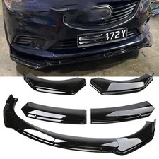 For Mazda 3 6 Front Bumper Lip Splitter Spoiler Dual-Layer Glossy Black