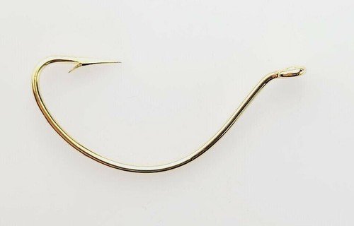 Gancho Fluke dorado brillante hueco ancho Mustad 37160-GL-4/0-100 - Imagen 4 de 4