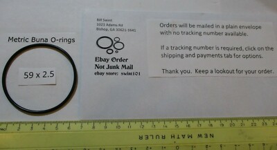 Buna-N 70 O-Ring - 60mm ID X 64mm OD X 2mm Thick - American Made (Single)