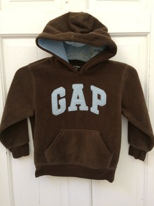 Baby Gap Size 5T Fleece Hoodie Jacket W Kangaroo Pouch Brown Pale Blue | eBay