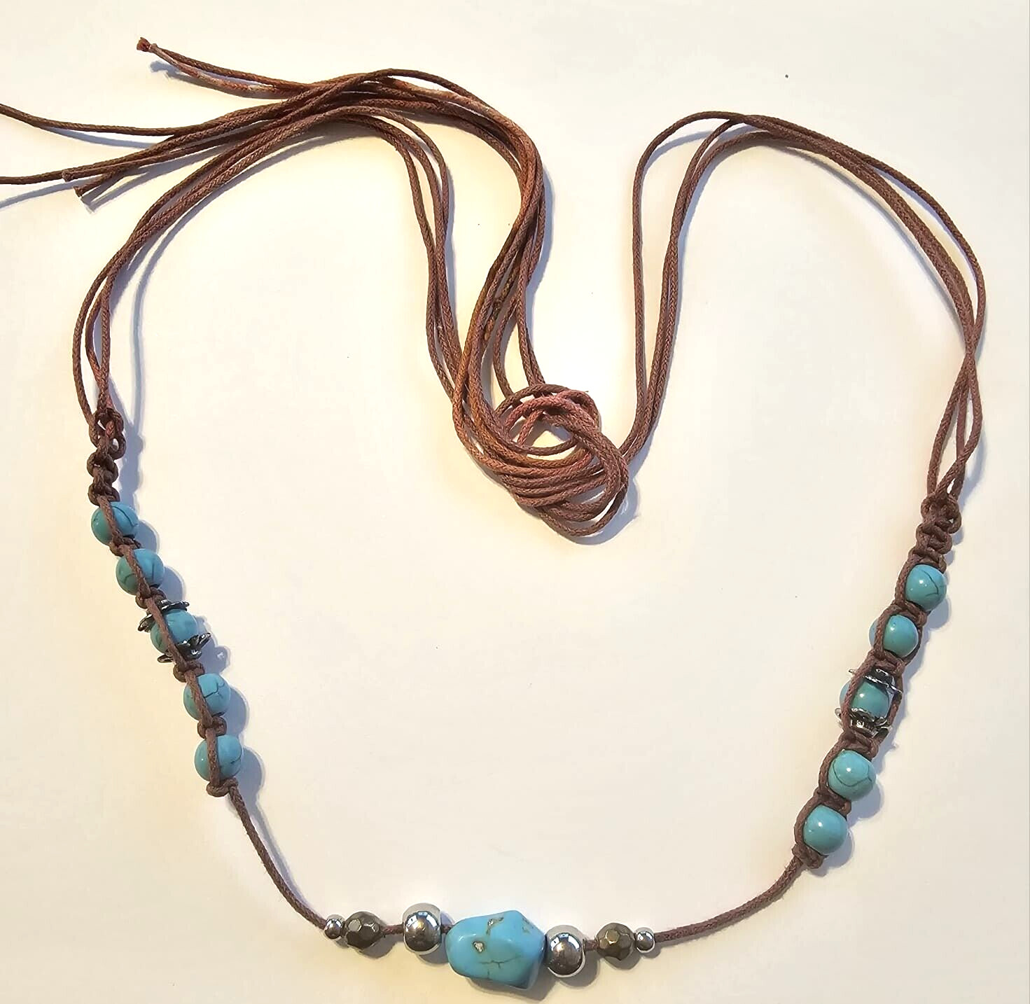 Native American Style Turquoise String Beaded Nec… - image 3