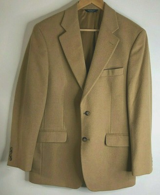 Brooks Brothers 346 Men S Beige 100 Camel Hair 2 Button Blazer Measures 38r Ebay