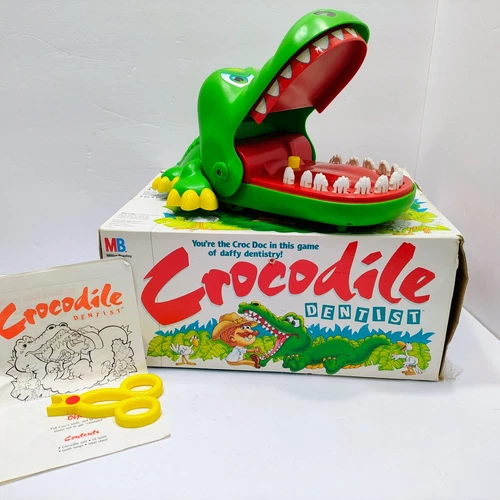 1990 Crocodile Dentist Game by Milton Bradley Works! Great Condition 13/15 Teeth