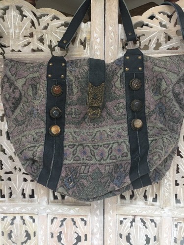 Free People Heartbreaker Jute Tote with Stone Embellishments Retails $170.00 #1 - Picture 4 of 12