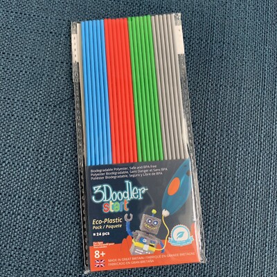 3Doodler Start Pen Plastic Refill Pack of 24 Blue Red Green Gray NIP