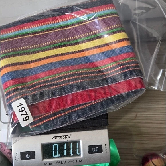 Corredor de mesa Fiesta denim listrado colorido mexicano Serape Cinco De Mayo - Imagem 4 de 4