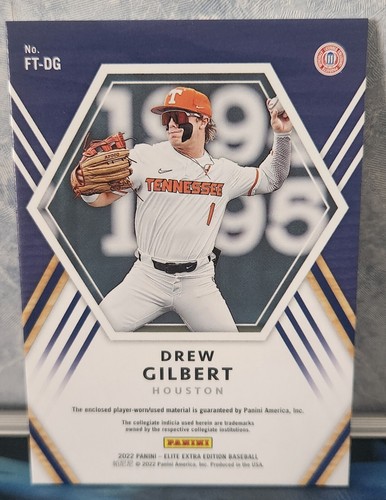 2022 Panini Elite Extra Edtion #FT-DG Drew Gilbert Future Threads - Picture 2 of 2