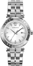 Versace VE2G00321 Aion Indiglo white silver Stainless Steel Men's Watch NEW