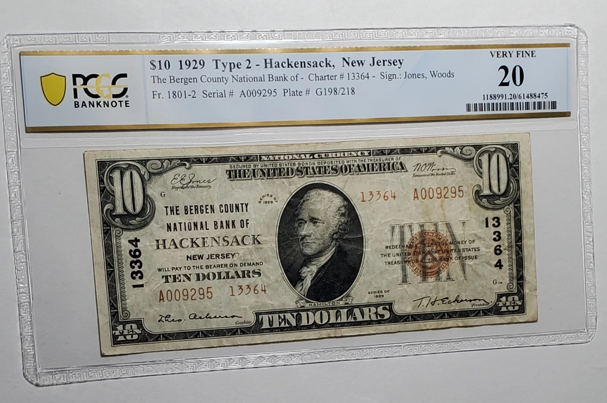 $10 Grade 20 US National Banknotes for sale | eBay
