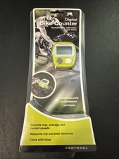 Protocol Bike Counter Digital Cycling Computer Counts Mileage & Tracks Speed New