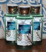 Bath And Body Works Saltwater Breeze Body Wash Set Of 3 New 