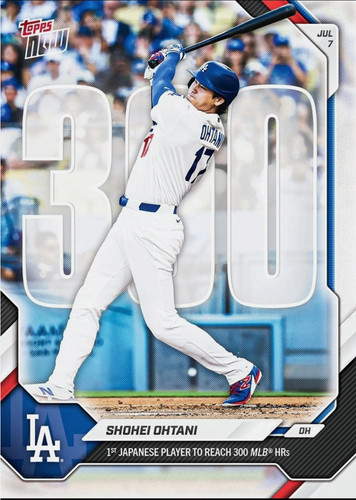 2026 MLB Topps NOW Card 428 1st Japanese Player 300 HRs - Shohei Ohtani Dodgers