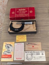 Vintage L.S. Starrett Micrometer Caliper No 436RL 2 Inch - Made in USA
