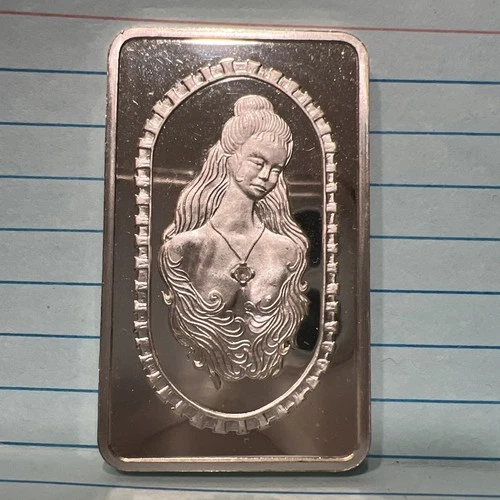 VINTAGE 1974 MOUNT EVEREST MINT MOTHER'S DAY PROOF  1 OZ Silver Art Bar Rare!