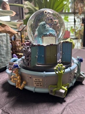 Disney Pixar Monsters Inc Sulley Snow Globe Music Box Damaged Read Description