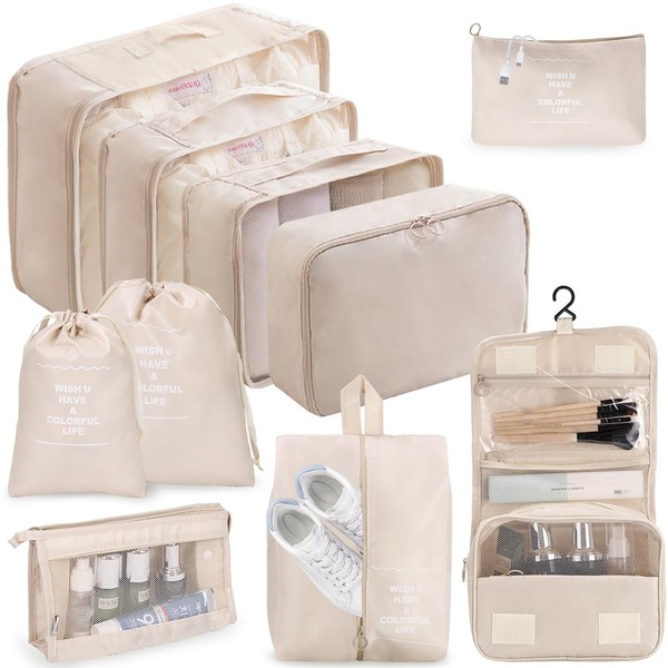 Koffer Organizer Set Wasserdicht PackwüRfel Reise Packtaschen 10-Teilig-image