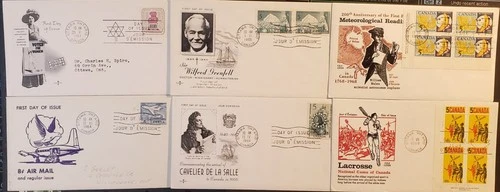 Stamps Canada FDC's: Lot of 6 differenct FDC's from the 1960's VF