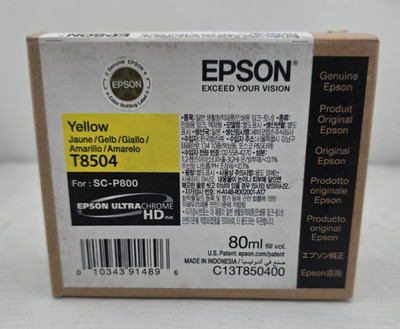 Epson T8504 Yellow HD Ink 80ml SC-P800 Exp 12/2022