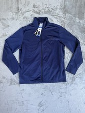 Adidas Mens Jacket Gray Track Tricot Pockets Full-Zip Slim Athletic Fit Active L