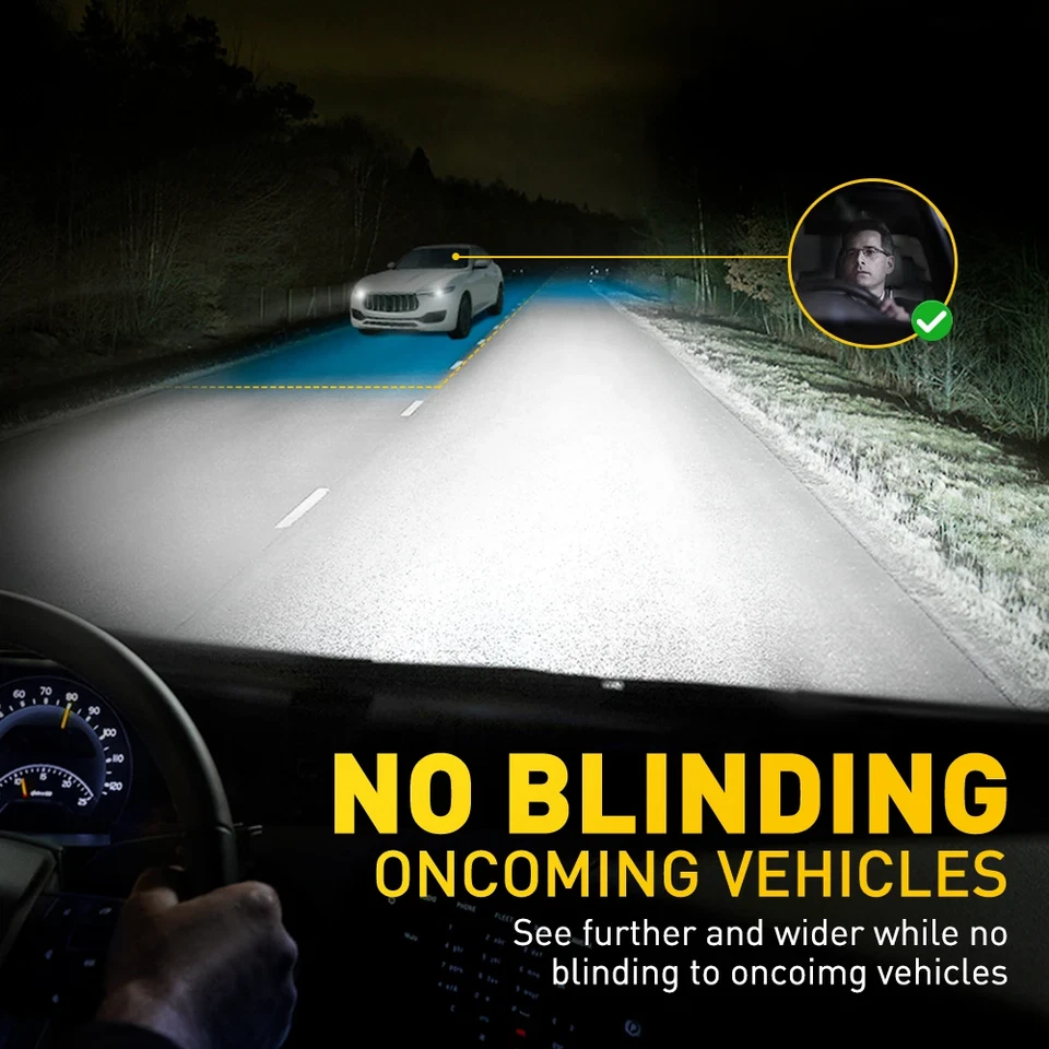 2Pcs AUXITO Y13 H7 LED 6500K White 16000LM 80W Canbus Turbo LED H4 H8 H11 9005 9 - Image 4 of 4