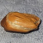 Petite Atypical Orange Jasper Wishing Stone W Thick White Quartz Vein Band  — photo 1