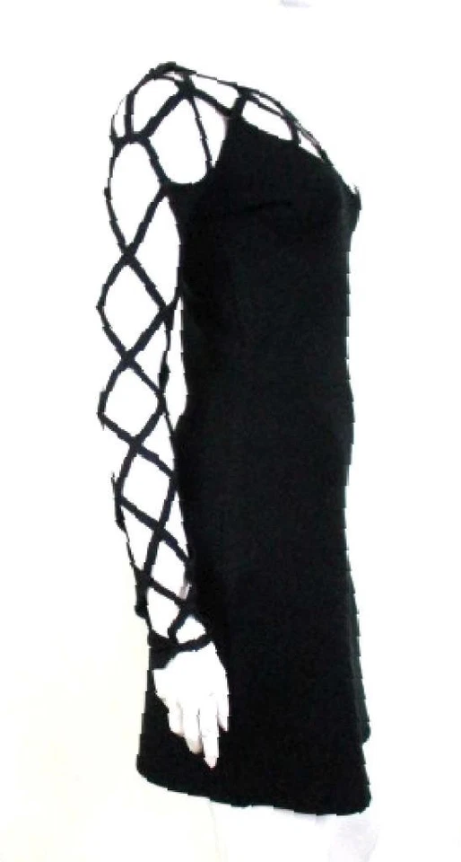 VESTIDO CEÑIDO AL CUERPO TEJIDO SEDA ELÁSTICO NEGRO TEMPERLEY LONDON TALLAS Foto 2 de 4