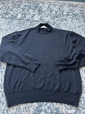 Sweater Mens Black Crew Long Sleeve Sweater Size Medium