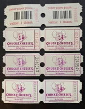 CHUCK E CHEESE TICKETS- P102GT 2)625GT, 2)631GT, 2)622GT GAME TICKETS CONNECTED