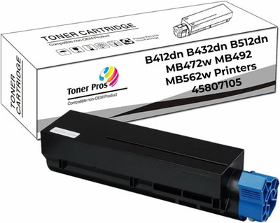 (TM Replacement OKI Okidata 45807105 Toner Cartridge - Black High Yield Compatib